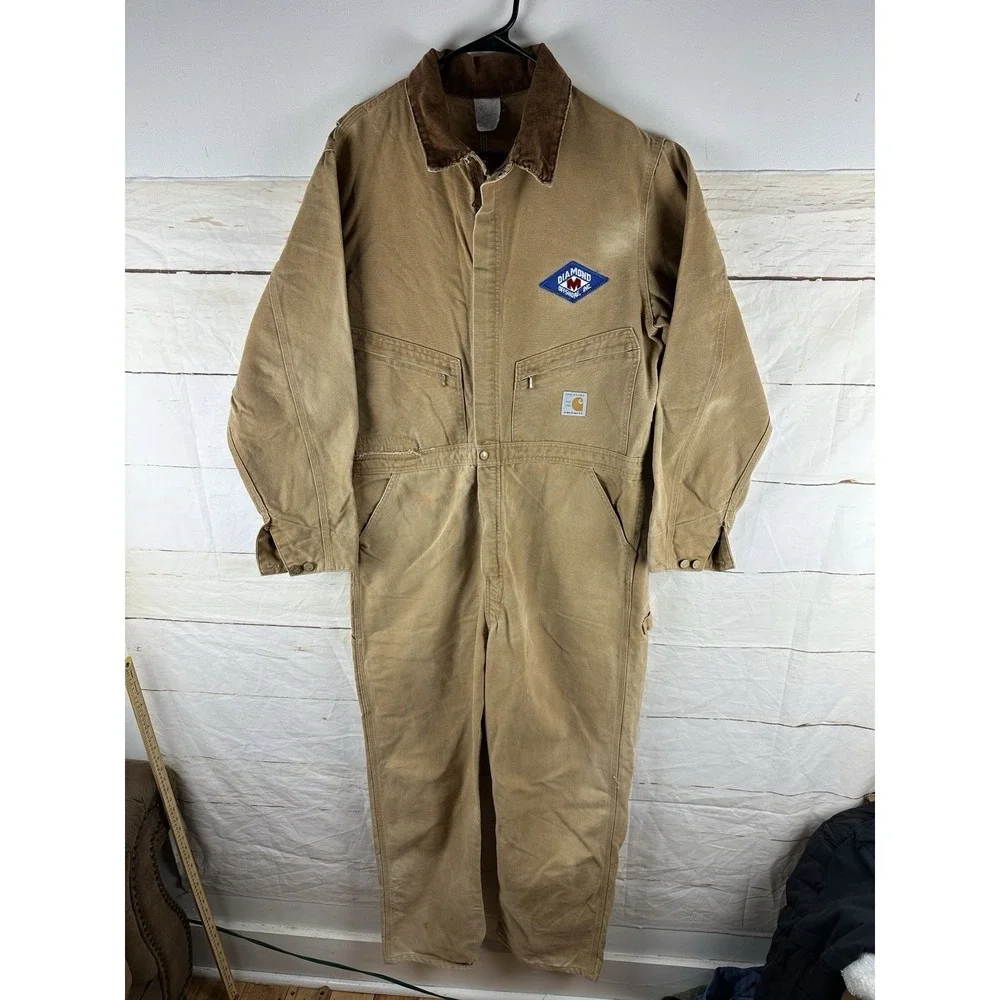 Vintage 1989 100 Year Carhartt Coveralls 40T Duck Canvas Unlined Union Made USA